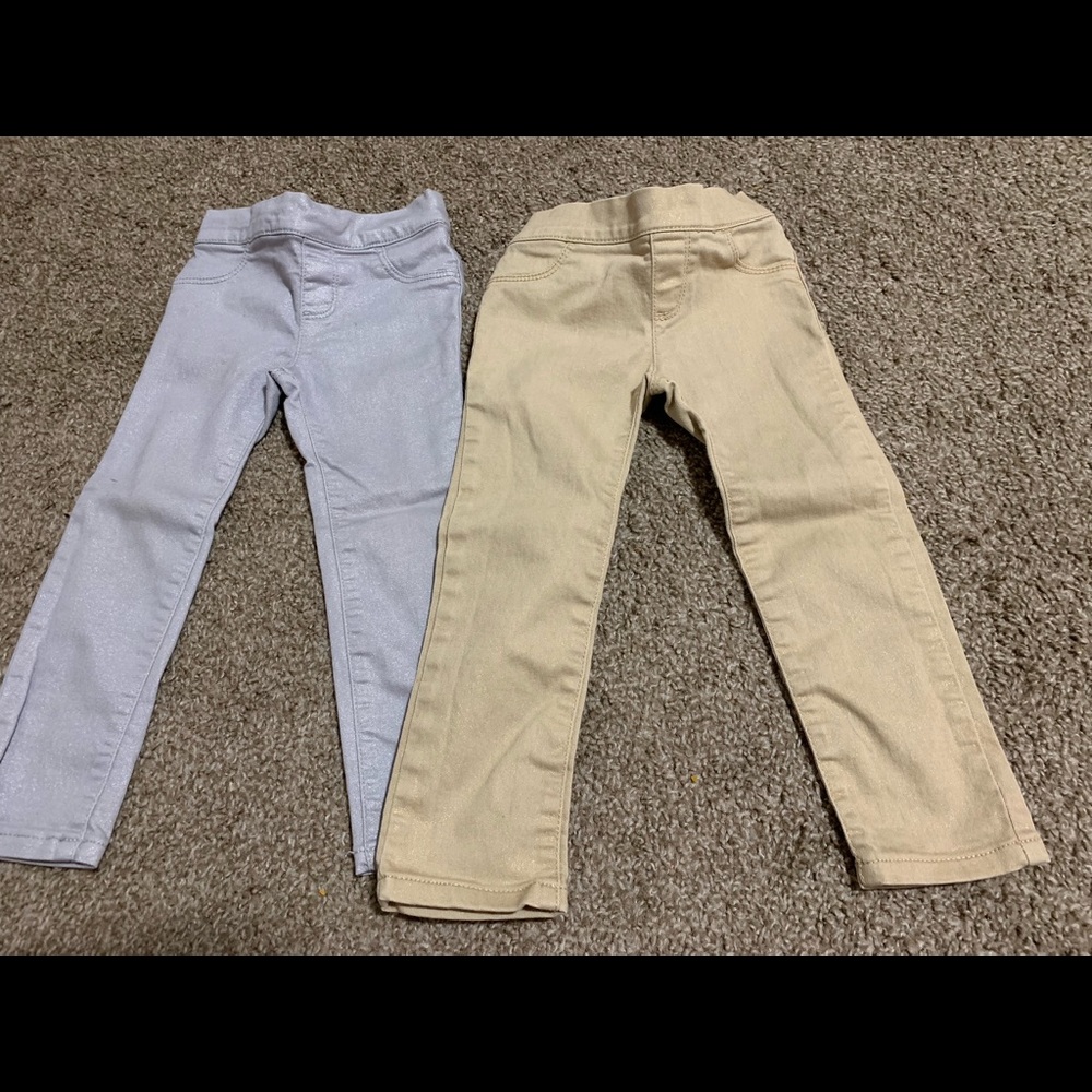 Crazy 8 metallic skinny jeans